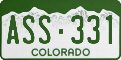 CO license plate ASS331