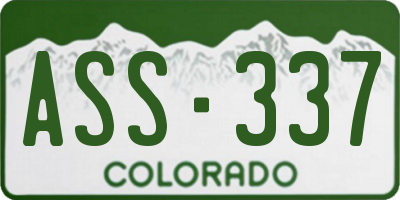 CO license plate ASS337