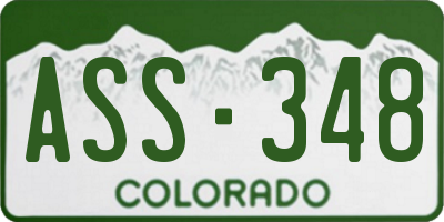CO license plate ASS348