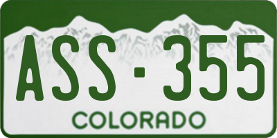 CO license plate ASS355