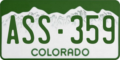 CO license plate ASS359
