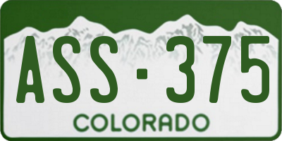 CO license plate ASS375