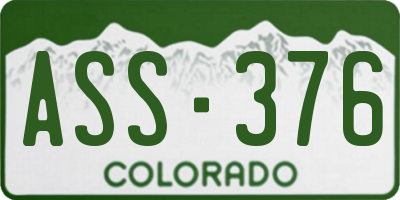 CO license plate ASS376