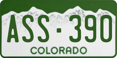 CO license plate ASS390