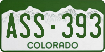 CO license plate ASS393