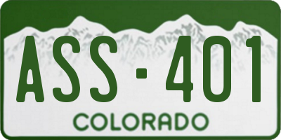 CO license plate ASS401