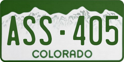 CO license plate ASS405
