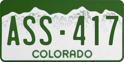 CO license plate ASS417