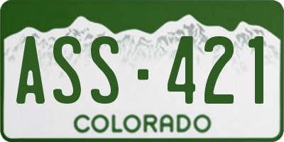 CO license plate ASS421