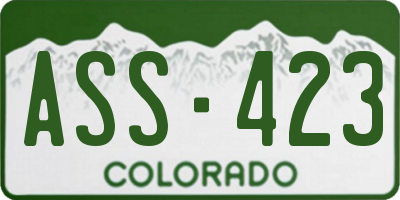 CO license plate ASS423