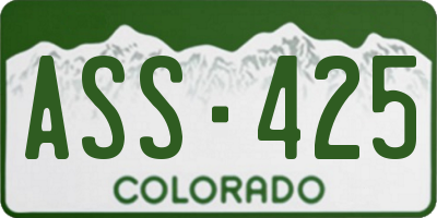 CO license plate ASS425