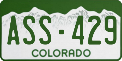 CO license plate ASS429