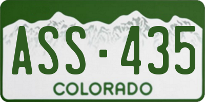 CO license plate ASS435
