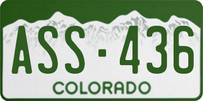CO license plate ASS436