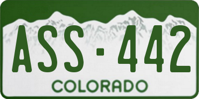 CO license plate ASS442
