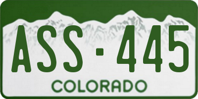 CO license plate ASS445