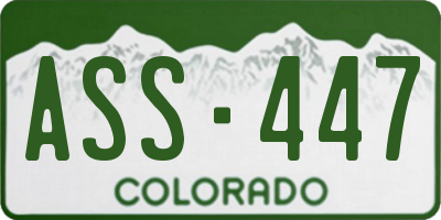 CO license plate ASS447