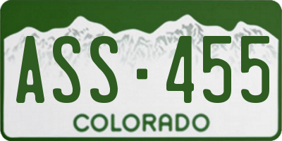 CO license plate ASS455