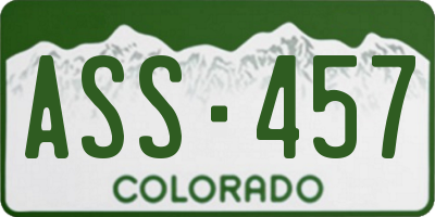 CO license plate ASS457