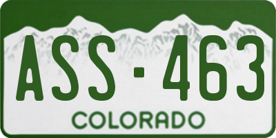 CO license plate ASS463