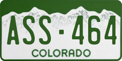 CO license plate ASS464
