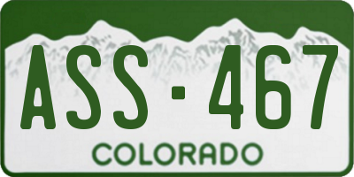 CO license plate ASS467