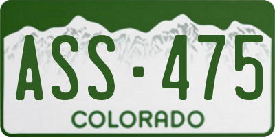 CO license plate ASS475