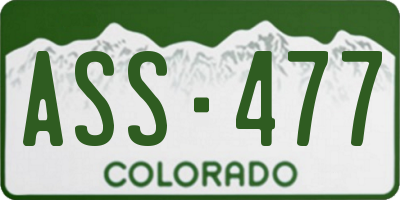CO license plate ASS477