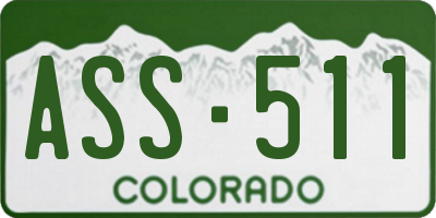 CO license plate ASS511