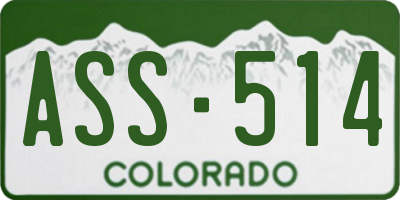 CO license plate ASS514