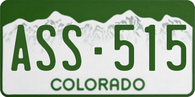 CO license plate ASS515