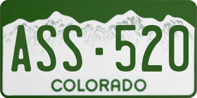 CO license plate ASS520