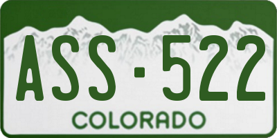 CO license plate ASS522