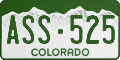 CO license plate ASS525