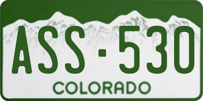 CO license plate ASS530