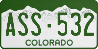 CO license plate ASS532