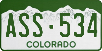CO license plate ASS534
