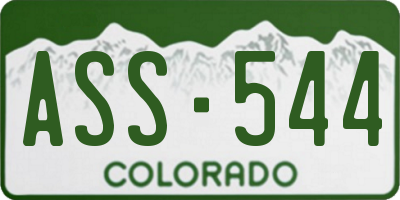 CO license plate ASS544