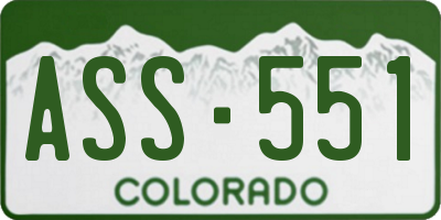 CO license plate ASS551