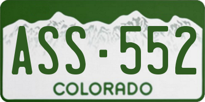 CO license plate ASS552
