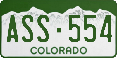 CO license plate ASS554