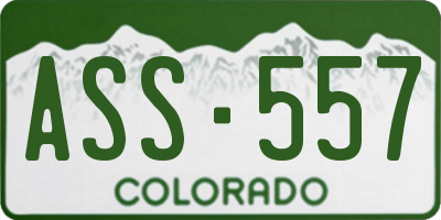 CO license plate ASS557