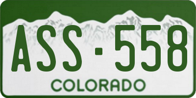 CO license plate ASS558