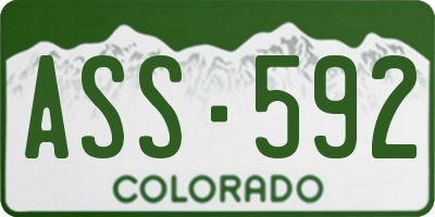 CO license plate ASS592