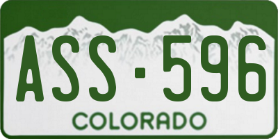 CO license plate ASS596
