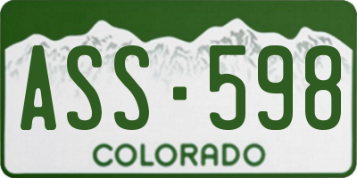 CO license plate ASS598
