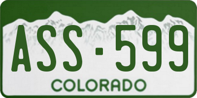CO license plate ASS599