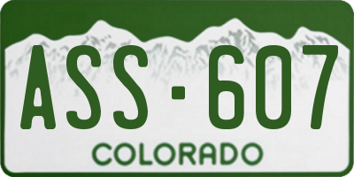 CO license plate ASS607