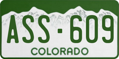 CO license plate ASS609