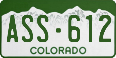 CO license plate ASS612